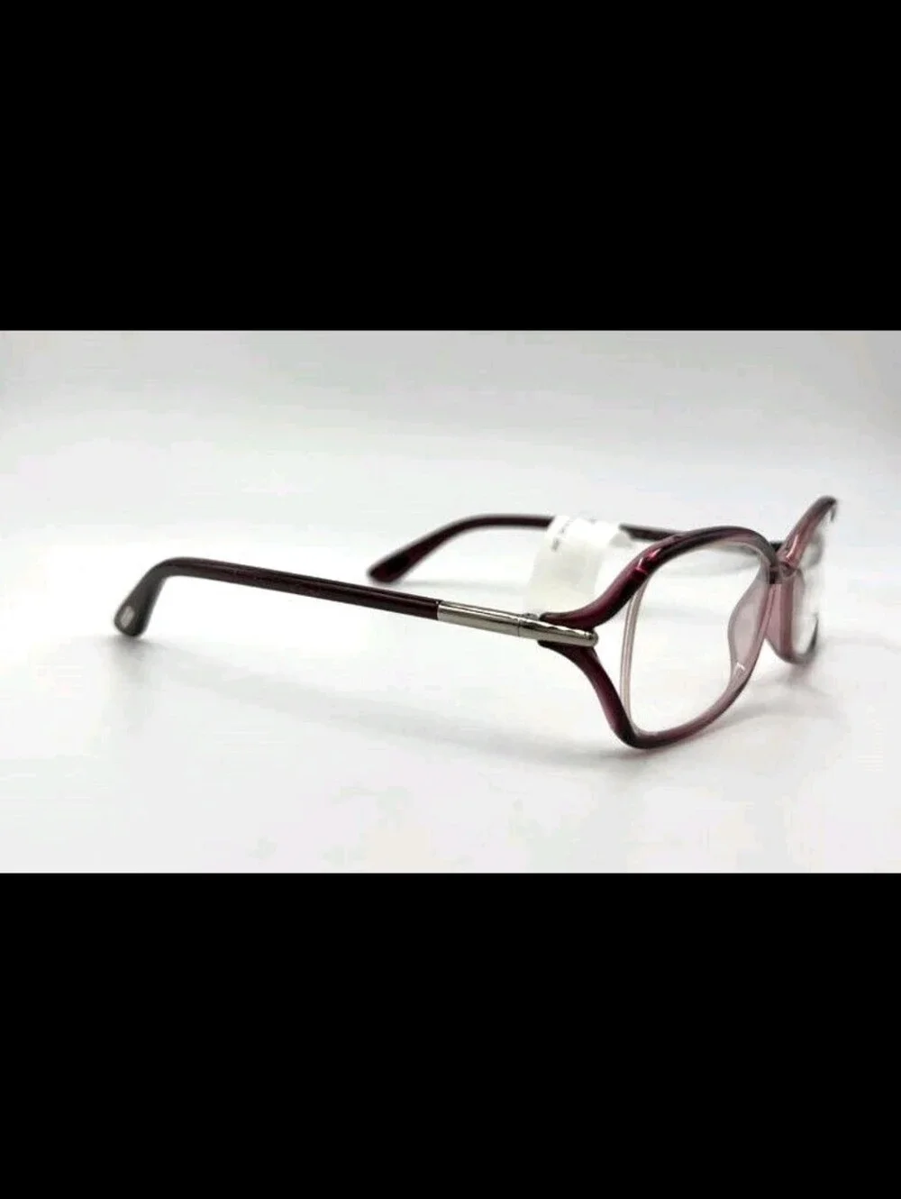 Tom Ford Women's Purple Rectangular Optical Eyewear Glasses Frames
